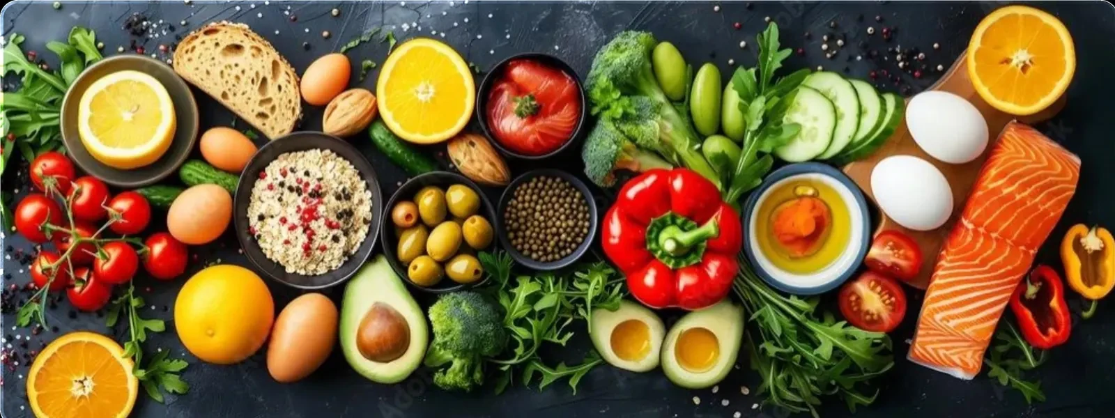 Selection of food products and ingredients for professional foodservice operations